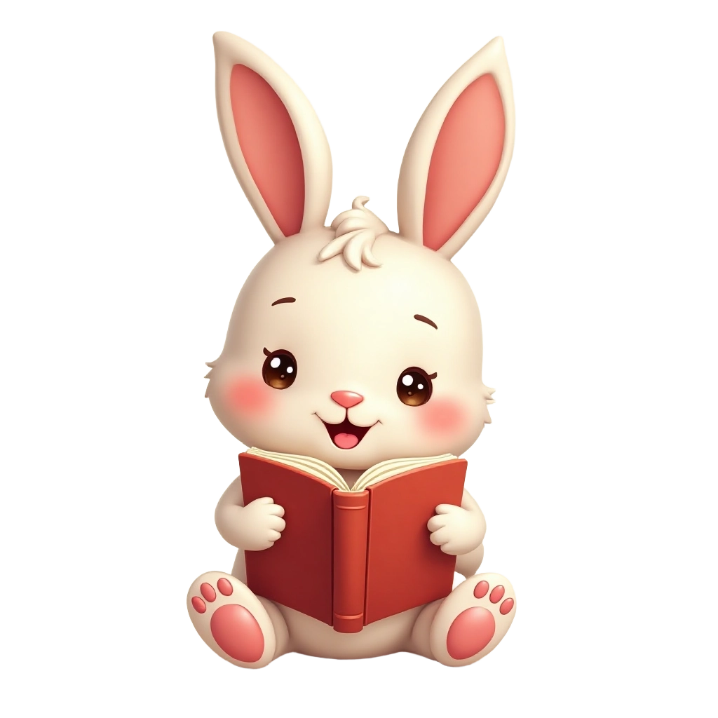 Adorable Reading Bunny